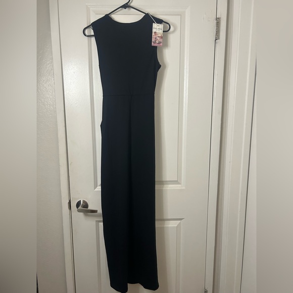 Halara Round Neck Twisted Cut Out Ruched Drawstring Bodycon Midi Dress M NWT - Picture 6 of 7